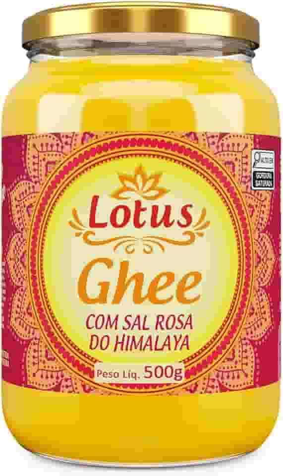 Ghee Lotus com Sal Rosa 500g Zero Lactose - Manteiga Clarificada Gourmet - Ayurveda