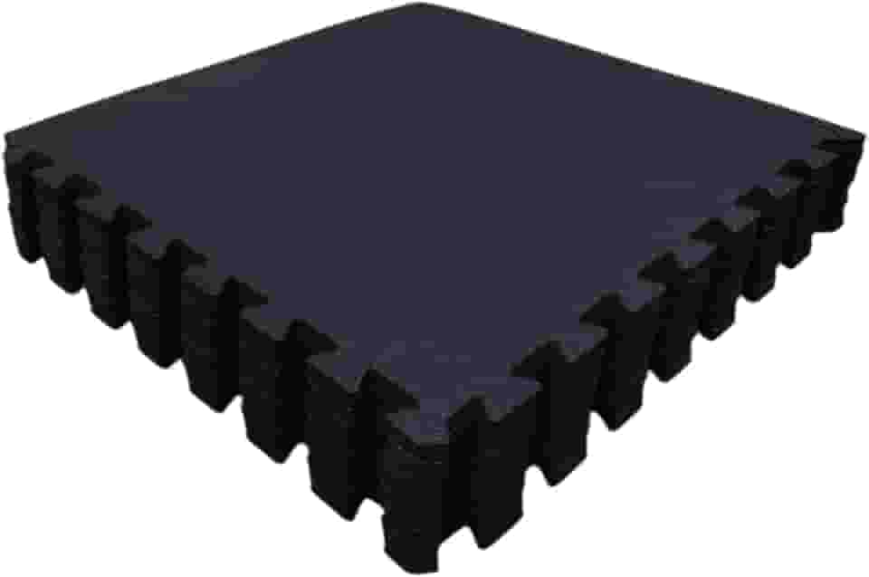 Kit com 8 Tatames Tapetes EVA Com Borda 50cm X 50cm X 1cm Preto