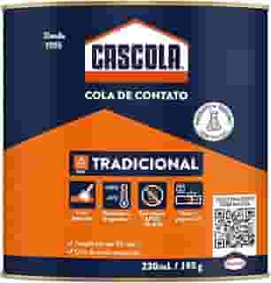 Cascola Tradicional sem Toluol, Cola de Contato de Alta Resistência, Adesivo de Contato de Secagem Rápida, Cola Permanente Multiuso, 1x195g