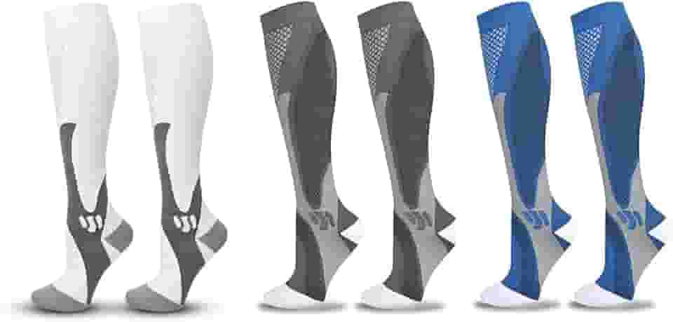 Meia de Compressão Cano Longo Melhor para, Academia,Corrida,Varizes,Caminhada,Ciclismo