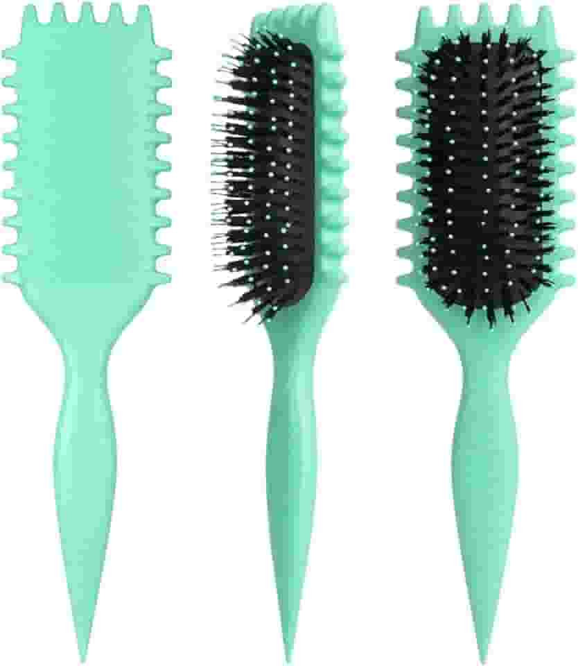 Escova Finalizadora para Cabelos Cacheados e Ondulados – Reduz Frizz, Desembaraça Suavemente e Define os Fios Sem Quebrar