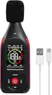 Landtek Decibel Meter Data Logger Medidor De Nível De Som Digital Com 31.000 Registros De Dados E Exportação De Dados Usb, Gravador De Decibelímetro De Som Recarregável, A/C Weighted Max Data Hold F