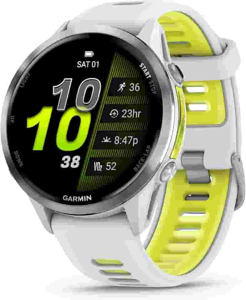 Garmin Relógio Forerunner 970 Marfim com Amarelo 47mm com Monitor Cardíaco de Pulso e GPS