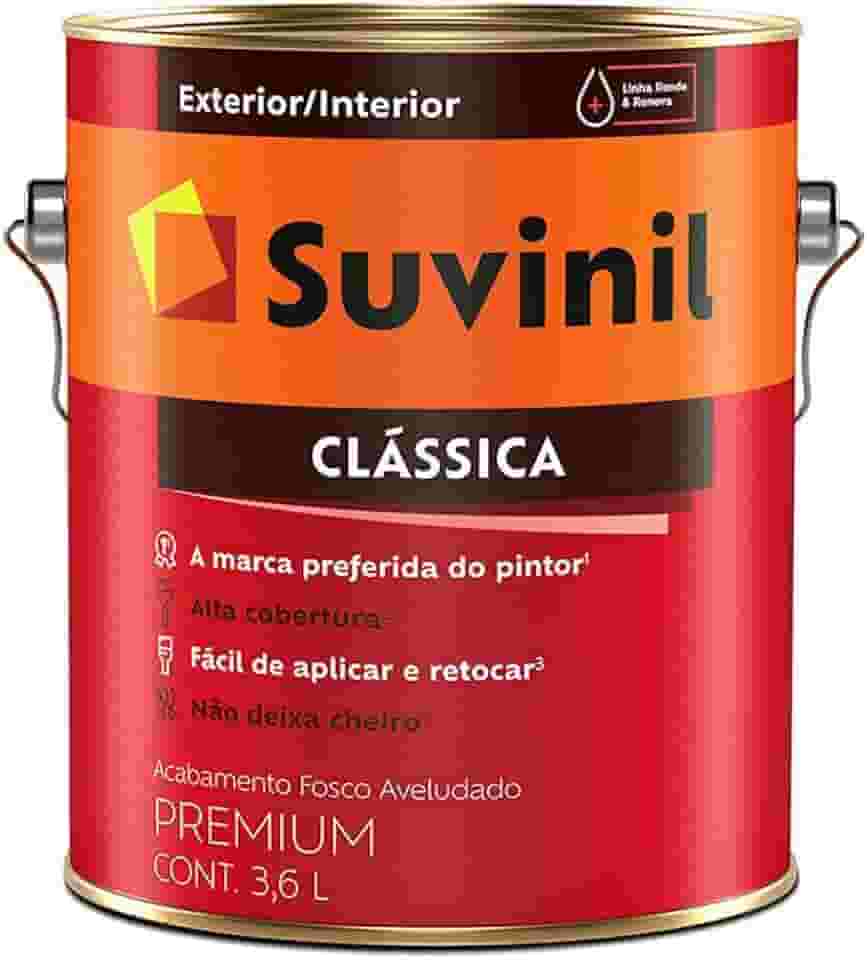Tinta Suvinil para parede latex PVA classica 3,6L - Branco neve - 53362399