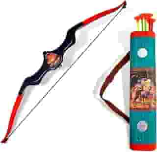 Kit Arco e Flecha Infantil com Aljava, 64cm, 6 Flechas com Ventosa, Brinquedo para Crianças +5 Anos