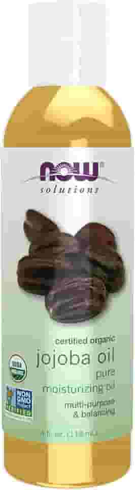 Agora soluções, óleo de jojoba orgânico, óleo multiuso hidratante para rosto, cabelo e corpo, 4 onças