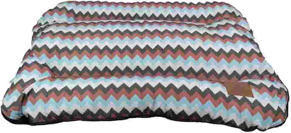 Caminha Pra Shitzu Cama Pra Cachorro Porte Medio Chevron Azul 70x50Cm