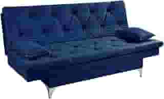 Sofa Cama Austria 3 Posições Reclinavel Essencial Estofados Azul Marinho