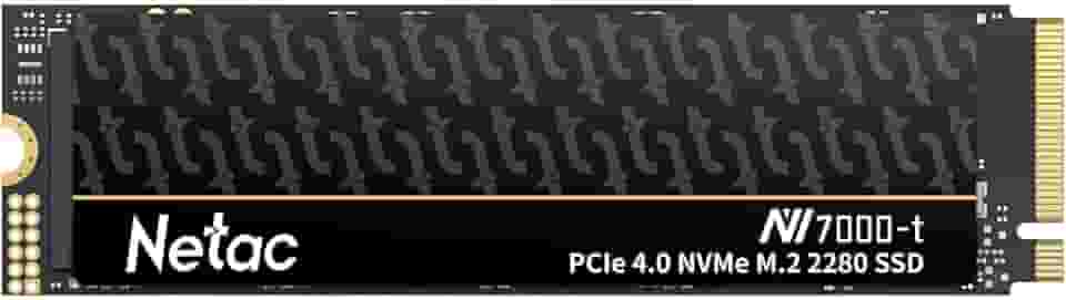 Netac SSD 2TB PCIe Gen4x4 M.2 até 7.300 MB/s NVMe SSD interno com dissipador de calor de alumínio grafeno armazenamento de alto desempenho para PCs desktop e laptop, funciona com PS5, NV7000-t