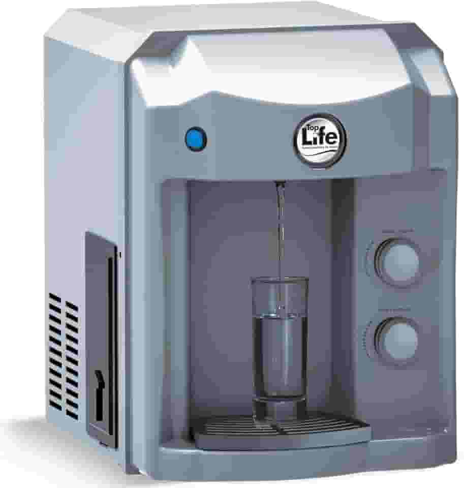 Purificador de Água Refrigerado Top Life HE OXI Prata 220V com Ozônio, Filtro Alcalino pH Elevado e Compressor