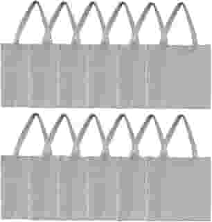 12 Sacolas Ecológicas - Algodão Cru (Ecobag) 35x45cm Alça Translaçado 70cm (largura X Altura)