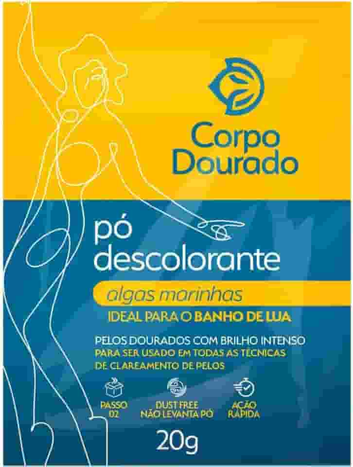 Corpo Dourado - Pó Descolorante Corporal Algas Marinhas Sachê 20g