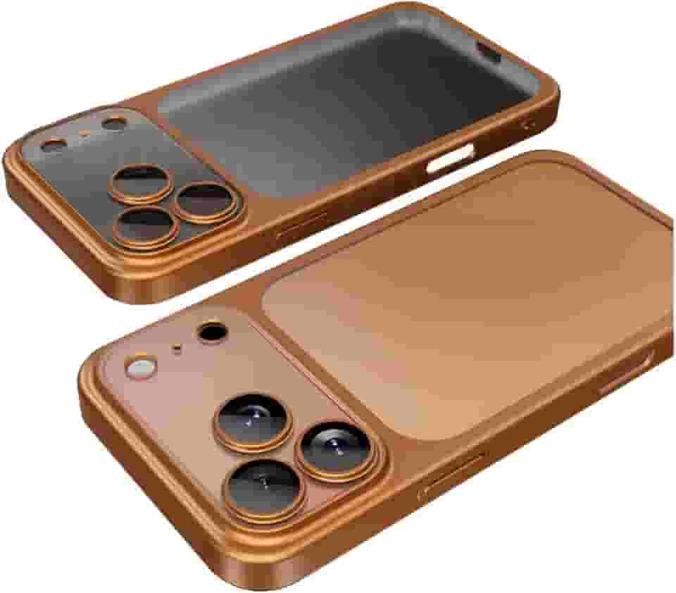 Capa Protetora Translúcida para iPhone 17 Pro Max – Modelo 2026 – Design Premium com Acabamento Fosco, Proteção Antiqueda, Bordas Reforçadas - Laranja