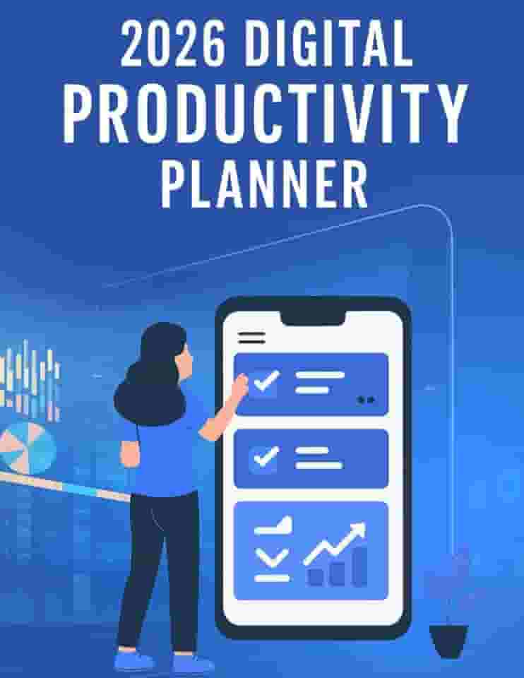 2026 Digital Productivity Planner: Daily, Weekly & Monthly Time Management Organizer for Goal Setting, Habit Tracking and Focus