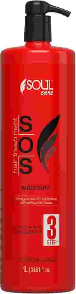Máscara de Tratamento Capilar Profissional SOS Reconstrução, Cauterização e Antiemborrachamento Pós-Química – Para Cabelos Danificados e Alisados (1kg)