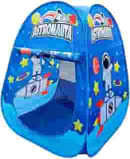 DM Toys Barraca Infantil Dobrável Astronauta Azul