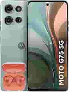 Smartphone Motorola Moto g75 5G + Moto Buds - 256GB 16GB (8GB RAM+8GB Ram Boost) e 50MP Sony Lytia 600 Camera Moto AI Ultrarresistencia militar - Cinza Vegan Leather