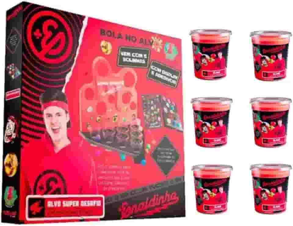 Lojas Q2 Enaldinho Kit Jogo Bola No Alvo Com 6 Slimes Gelástica Vermelha