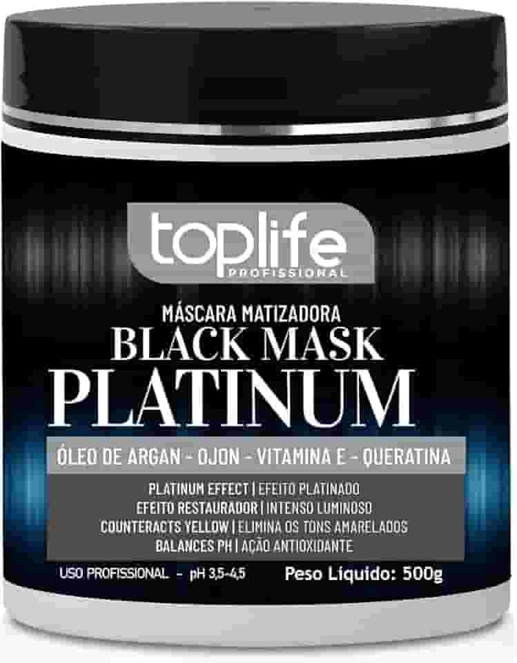 Máscara Capilar Matizadora Black Platinum Toplife Profissional 500g