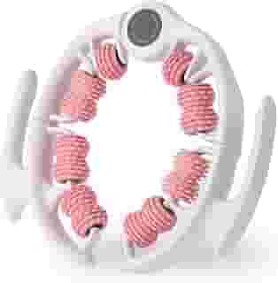 Ferramenta de massagem celulite massageador de drenagem linfática para coxas, pernas e nádegas, rolo anticelulite com alças destacáveis, ferramenta de massagem de fáscia para pele contornada e mais