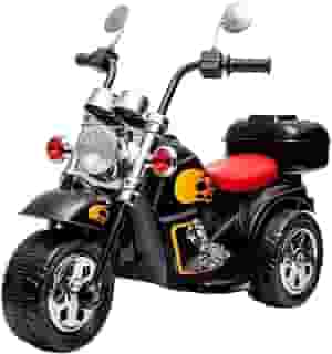 Mini Moto Motocicleta Elétrica Preta Infantil 6V com Som Luz Retrovisor
