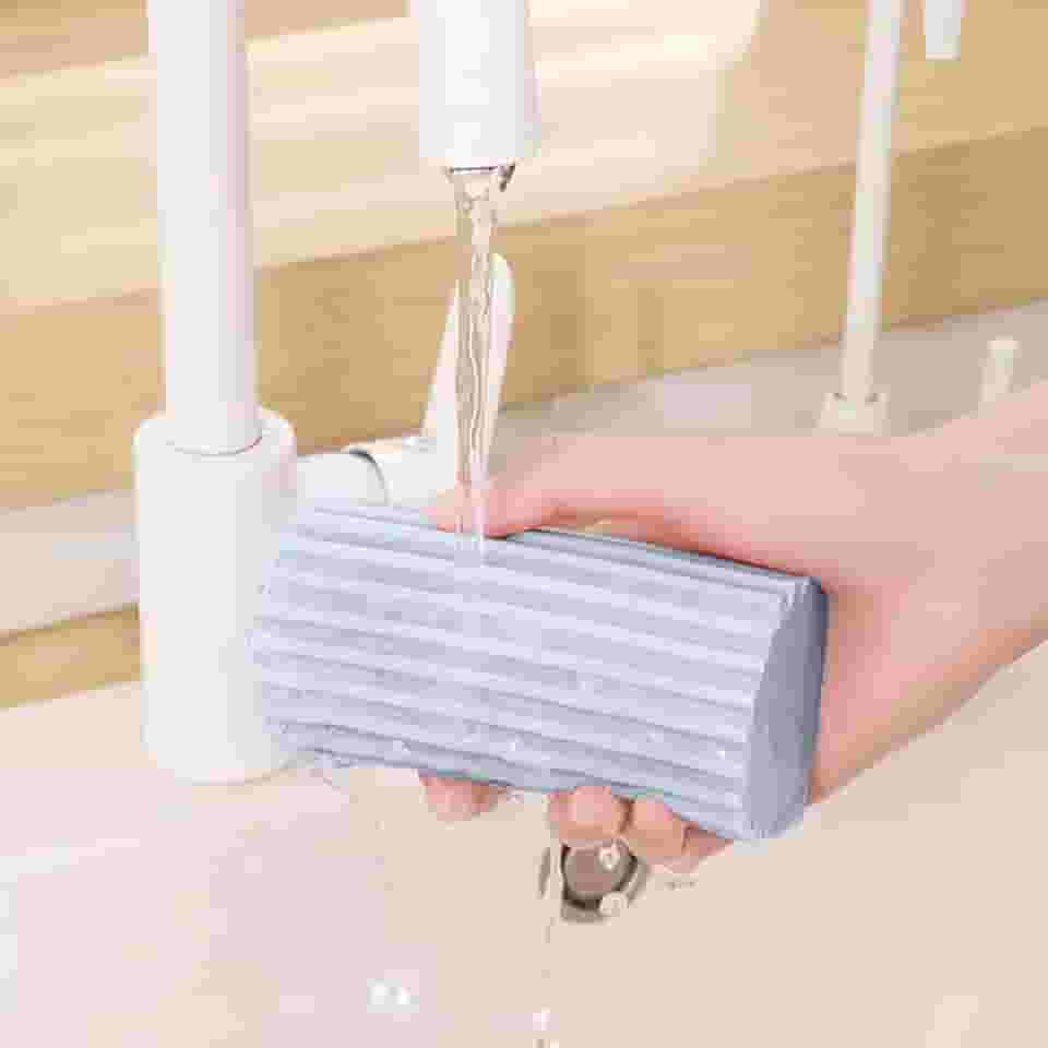 Esponja de espanador úmida e limpa, escova de limpeza de esponja, espanador para limpeza de persianas, vidro, ventilações, grades (cinza)