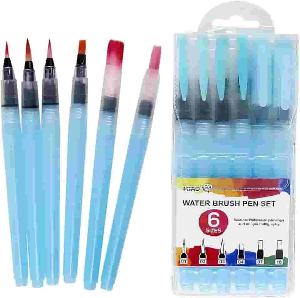Kit de pincel Colorful Pincel de Aquarela Com Reservatório De Água Plástico
