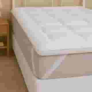 Pillow Top Casal 200 Fios Micropercal - Super Macio, Enchimento Grosso 600g/m², Antipilling, Faixas Elásticas, Fácil de Lavar (Branco, Casal)