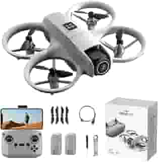 Drone com câmera HD para adultos, rolamento 360° inteligente para evitar obstáculos, decolagem/pouso, modo sem cabeça, 2 baterias, drone de controle remoto, mini aeronave portátil, presentes para