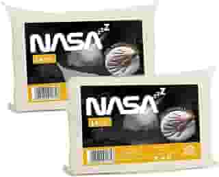 Kit 2 Travesseiro Nasa 14cm Altura Espuma D40 Viscoelástico Nasa Zz Capa Com Zíper 100% Algodão 200 Fios - Lar Conforto…