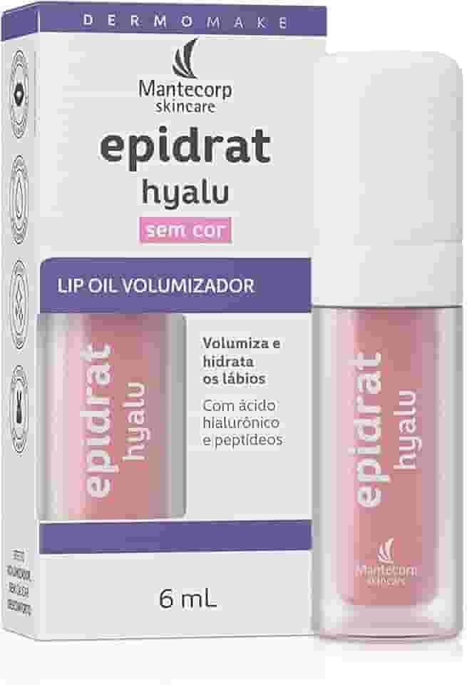 Hidratante Labial Volumizador Epidrat Hyalu Lip Oil 6ml Sem cor Mantecorp Skincare