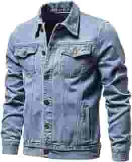 Jaquetas jeans masculinas fashion masculina corte caubói sem forro jaqueta jeans