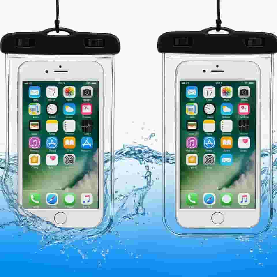 Kit 2 Capas Para Celular Universal A Prova D'Água Impermeável Até 6.5 Polegadas Ideal para Chuva e Shows