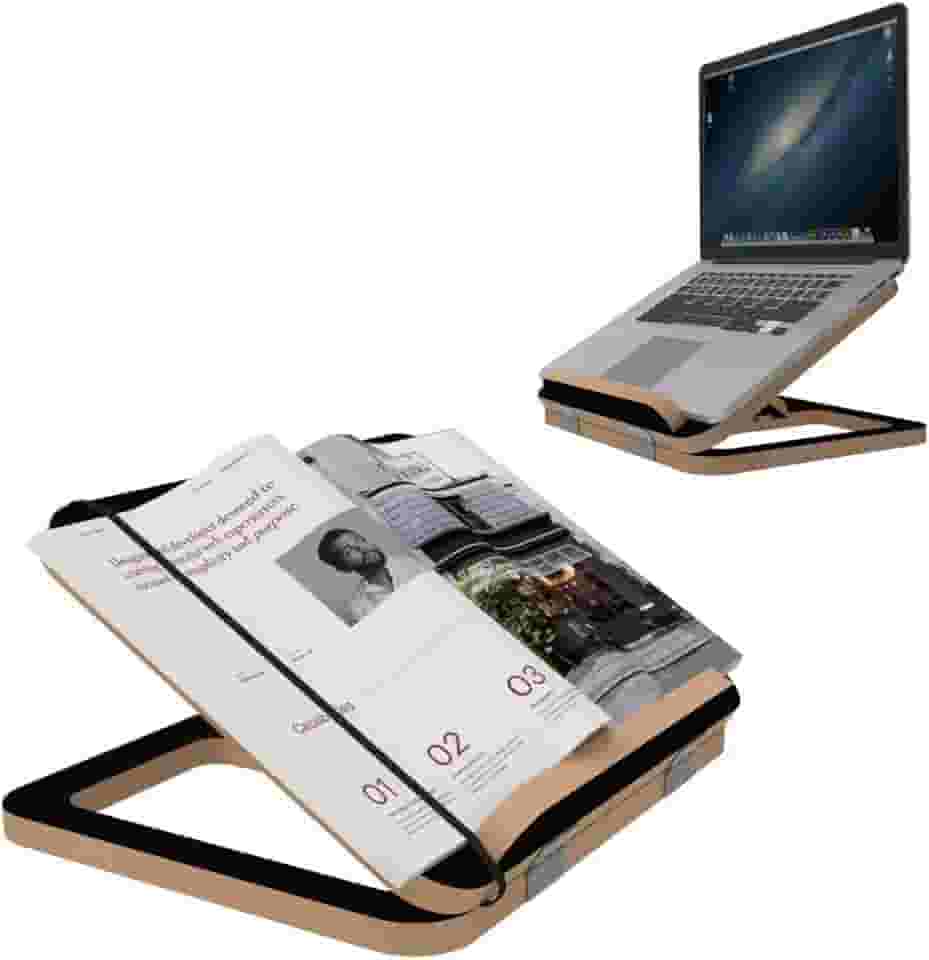 Suporte Ergon�mico Para Leitura Livros Tablets Mdf Preto