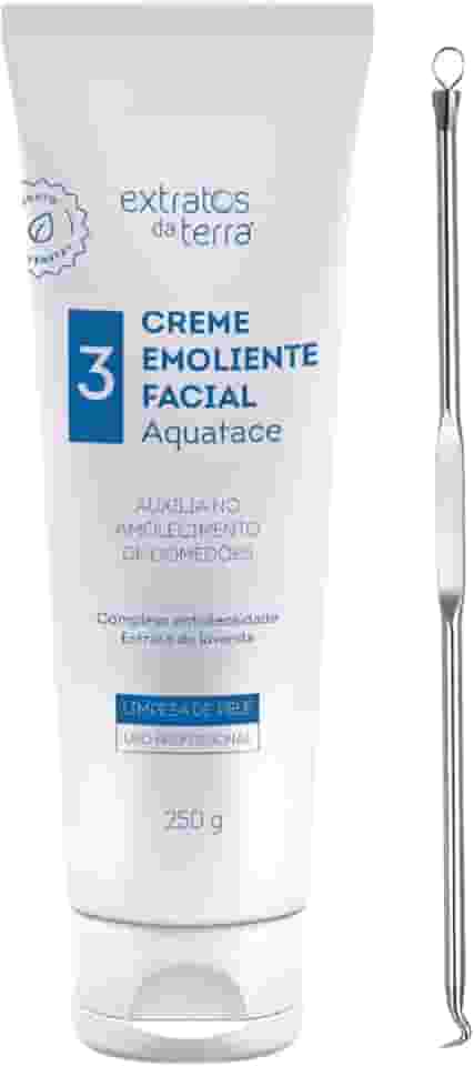 Aquaface Creme Emoliente 250g - Para Amolecimento de Comedões e Extrações + kIT Extrator de Cravos