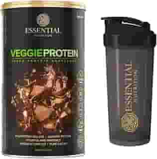 Veggie Whey Protein - Essential Nutrition - Chocolate (cacao) + Coqueteleira (Proteína Isolada vegana/vegetariana)