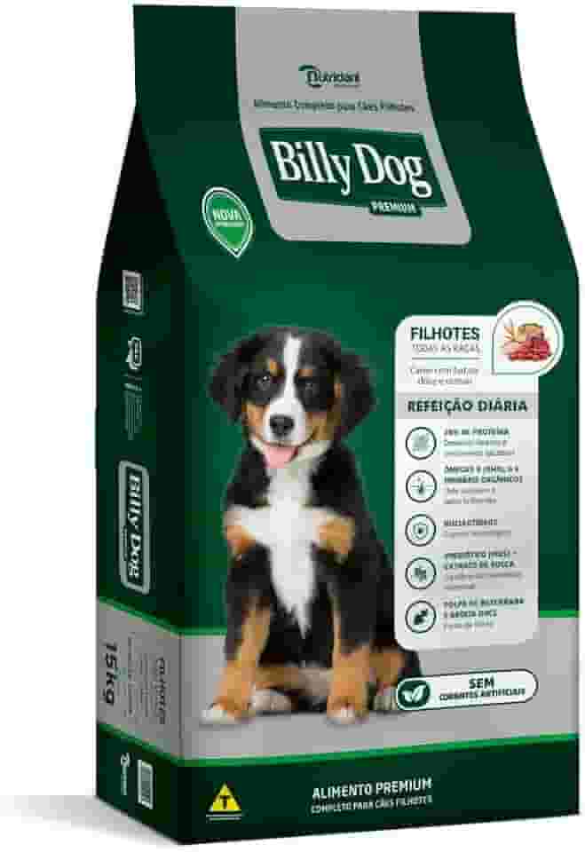 Ração Billy Dog Filhotes Refeição Diaria, Sabor Carne, 10,1Kg