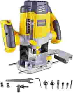 Stanley Tupia Eletrônica de Colunas com Sistema de Extração, Ferramenta com 6 Fresas e Pinças, Controle de Profundidade, Potência 1200W, Modelo SRR1200, 110V