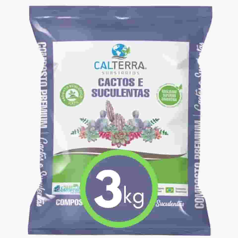 Substrato Cactos e Suculentas 3 kg Calterra