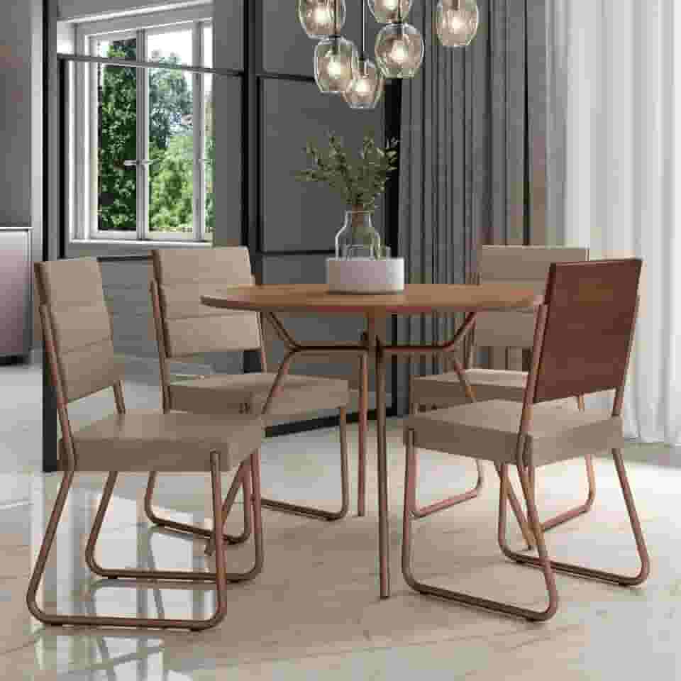 Conjunto Sala de Jantar 4 Cadeiras San Francisco Carraro