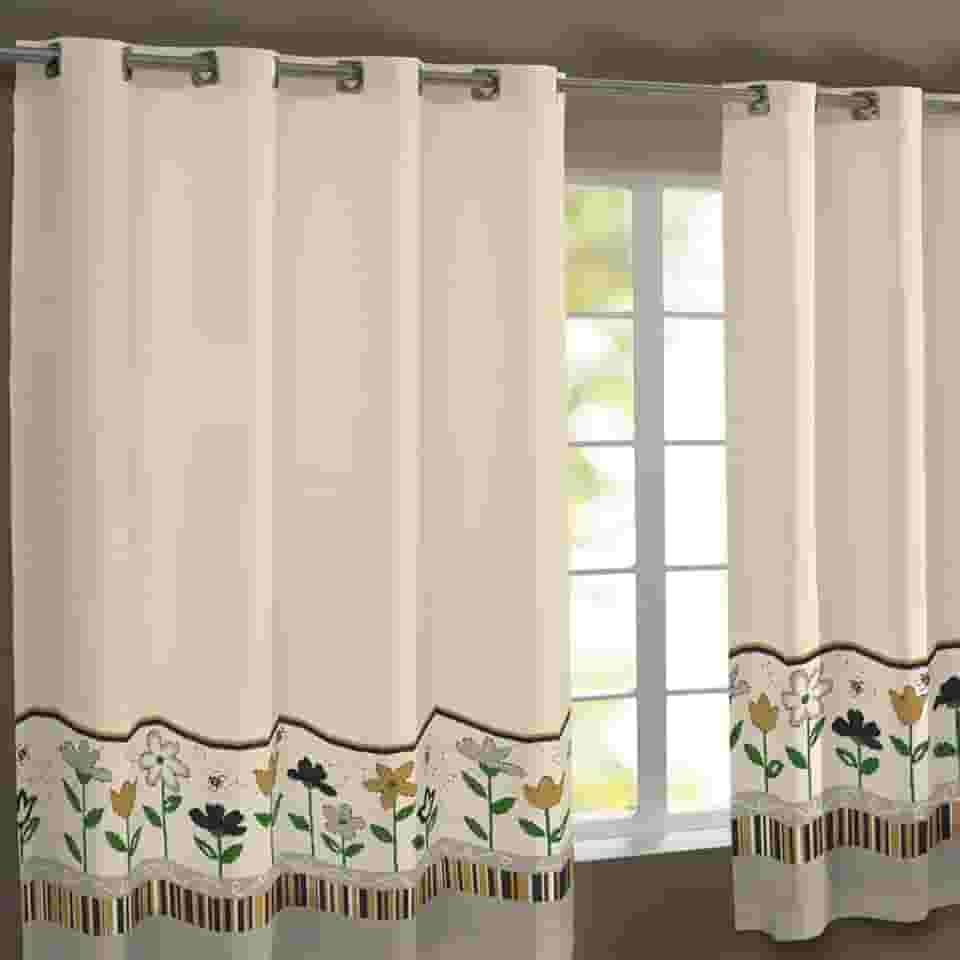 Cortina de Cozinha Estampada Gorgurinho 3,00m x 1,50m Com Ilhós (Abelha)