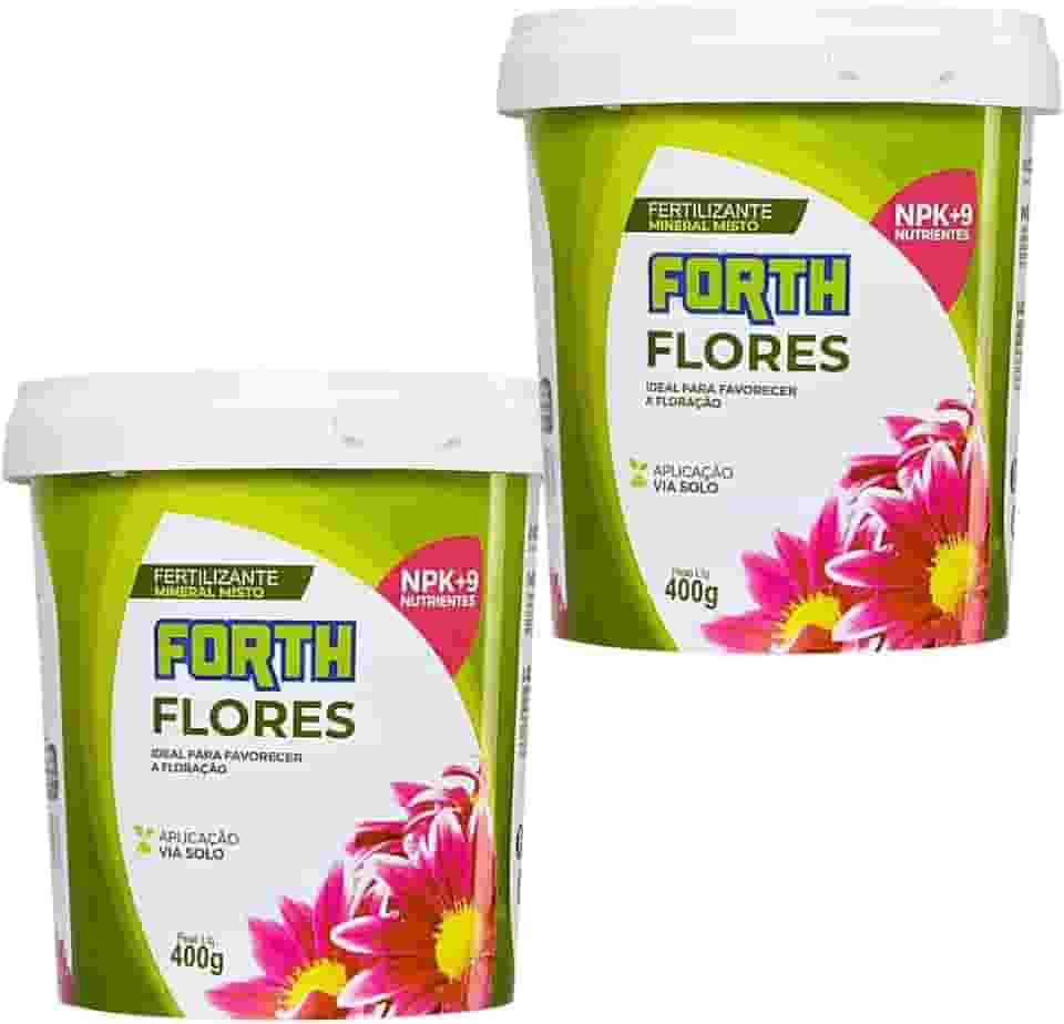 Kit 2 Forth Flores 400g, Adubo Floral, Floração, Fertilizante, Micronutrientes, NPK, Nutrição Balanceada