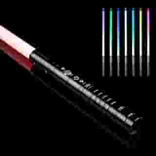 ZNLVZSH Sabre de luz Dueling, RGB 7 cores com 1 configuração de efeito sonoro, alça de metal LED Jedi Sith Saber, presente para adultos e crianças, presente de cosplay de festa Star-Wars, 1 peça preta