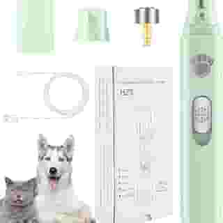 Pet Lixa de Unha Elétrica, Aparador Lixador de Unhas Profissional Elétrico Recarregável USB para Gatos Cães Cachorros Animais de Estimação (Verde)