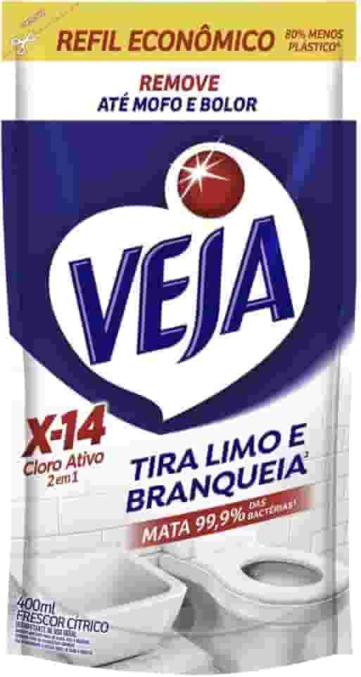 Tira Limo veja Banheiro X14 400ml Refil Econômico