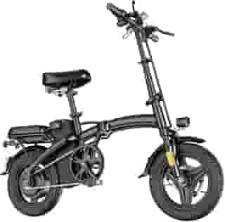 Bicicleta elétrica dobrável clássica para adultos, bicicleta elétrica portátil de 14 polegadas com motor de 700 W de potência máxima e bateria removível.