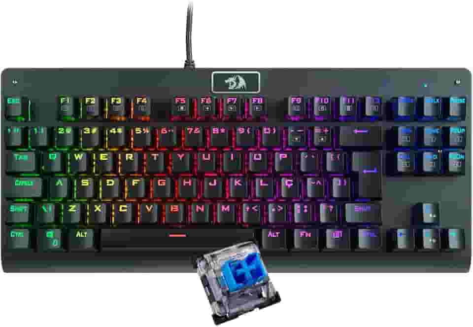 Teclado Mecânico Gamer Redragon Dark Avenger, RGB, Switch Outemu , ABNT2 - K568RGB-2, PRETO, UNICO
