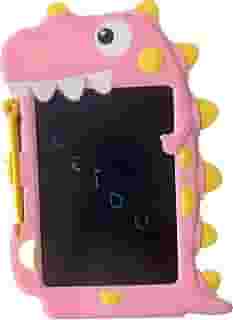 Lousa Mágica Dinossauro LCD Grande para Pequenos Artistas, Infantil Dinossauro Digital Lcd com caneta, Facilita aprendizado, Divertida-Férias (Rosa)