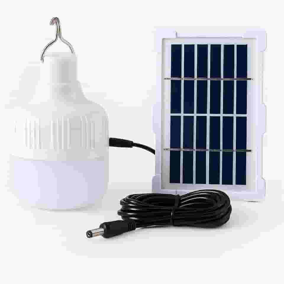 Lâmpada Led Recarregavel Placa Solar De Emergência Bateria Camping Acampamento Barraca Pesca Área Externa