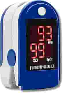 Oxímetro De Pulso Digital Medidor de Saturação de Oxigênio no Sangue, Pulsação e Frequência Cardíaca com Tela LED Portátil Necessita Pilhas Premium [Valuance]